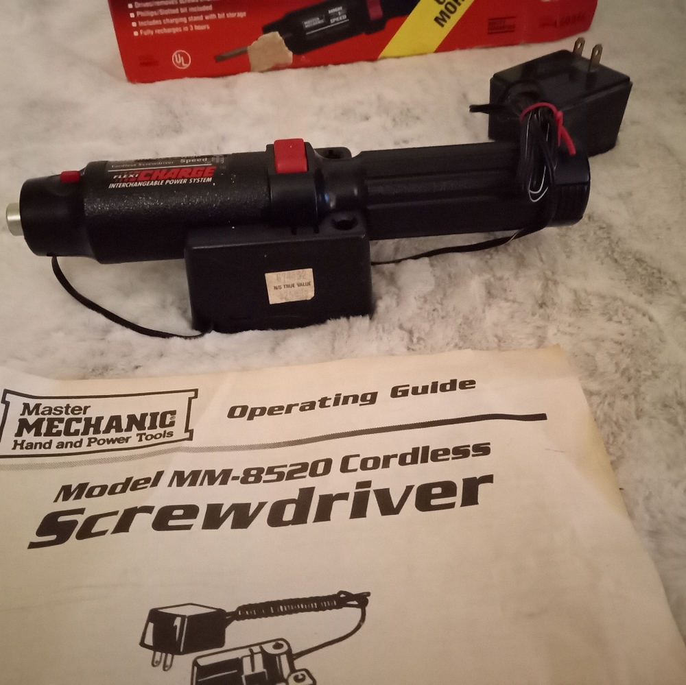 Rechargeable Cordless Screwdriver Reversible With Stand & Box